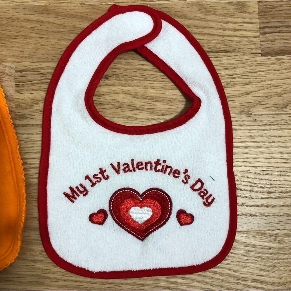 My 1st Valentine’s Day & Halloween Bib with Hat